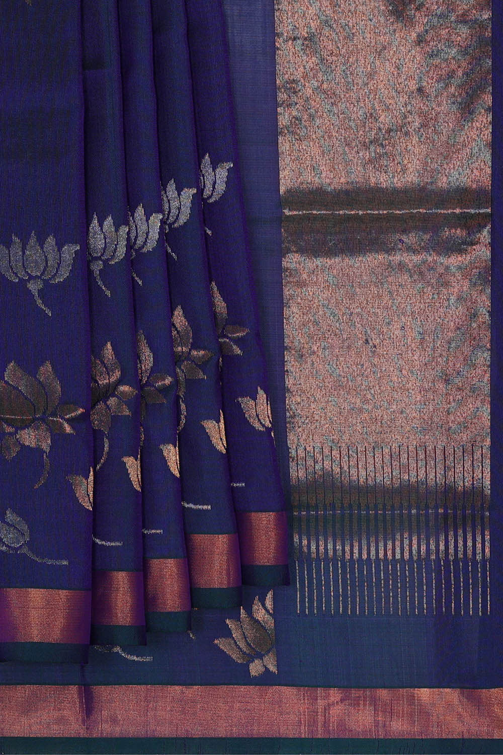 Image of Uppada Silk Dark Blue Saree